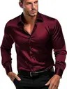 Men Regular Fit Solid Spread Collar Formal Shirt