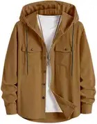 Men Comfort Fit Fit Solid Hood Collar Casual Shirt